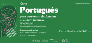 CURSO DE PORTUGUÉS NIVEL INICIAL PARA PERSONAS  RELACIONADAS AL ÁMBITO TURÍSTICO